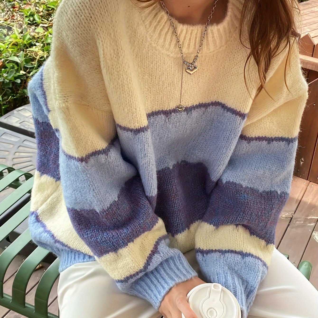 Women's Color Block Knit Sweater