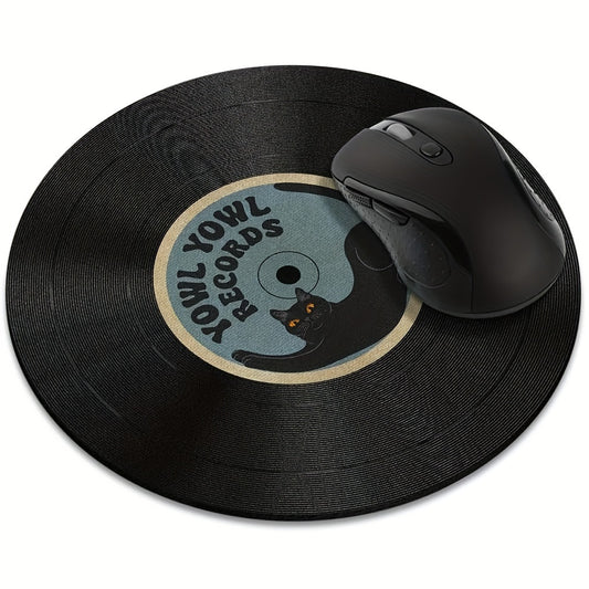 Vintage Vinyl Record Design Mouse Pad