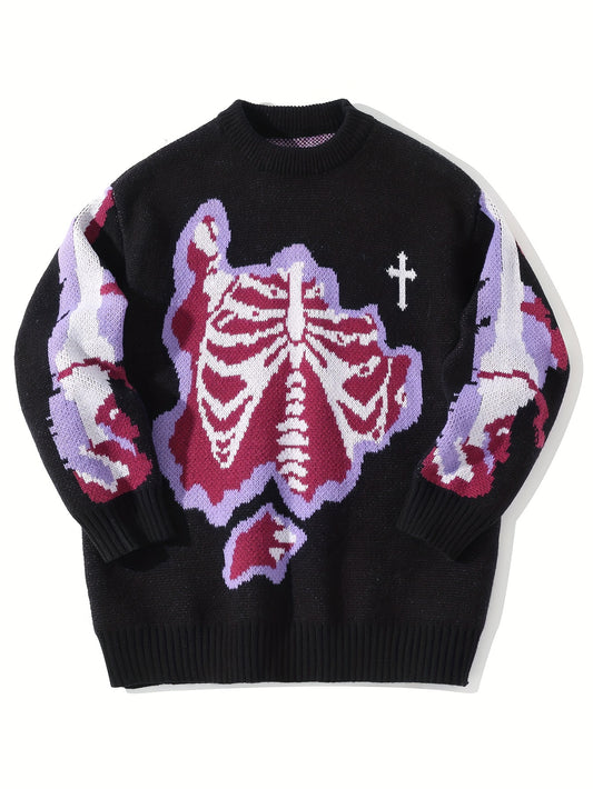 Men's Halloween Skeleton Knit Sweater