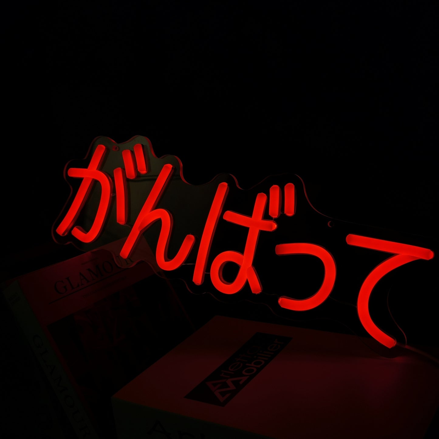 1pc がんばって Japanese LED Neon Light Sign