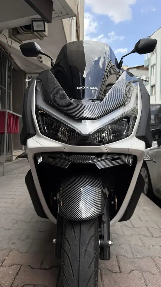 Pcx ön far üstü karbon desen kapak 2025-2026