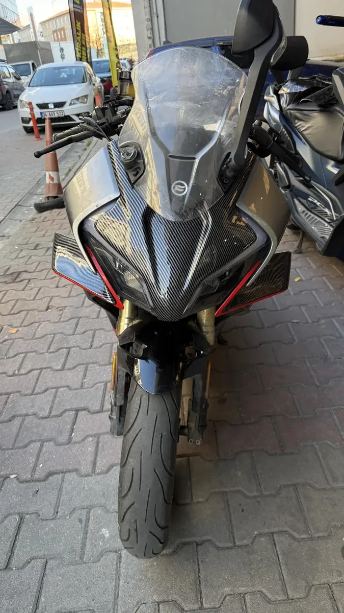 Cfmoto 450sr sag sol kanat üzeri karbon desen kapak - ek görsel