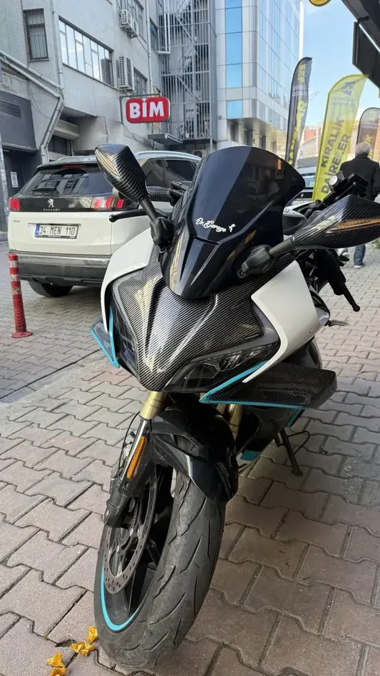 Cfmoto 450sr sag sol kanat üzeri karbon desen kapak
