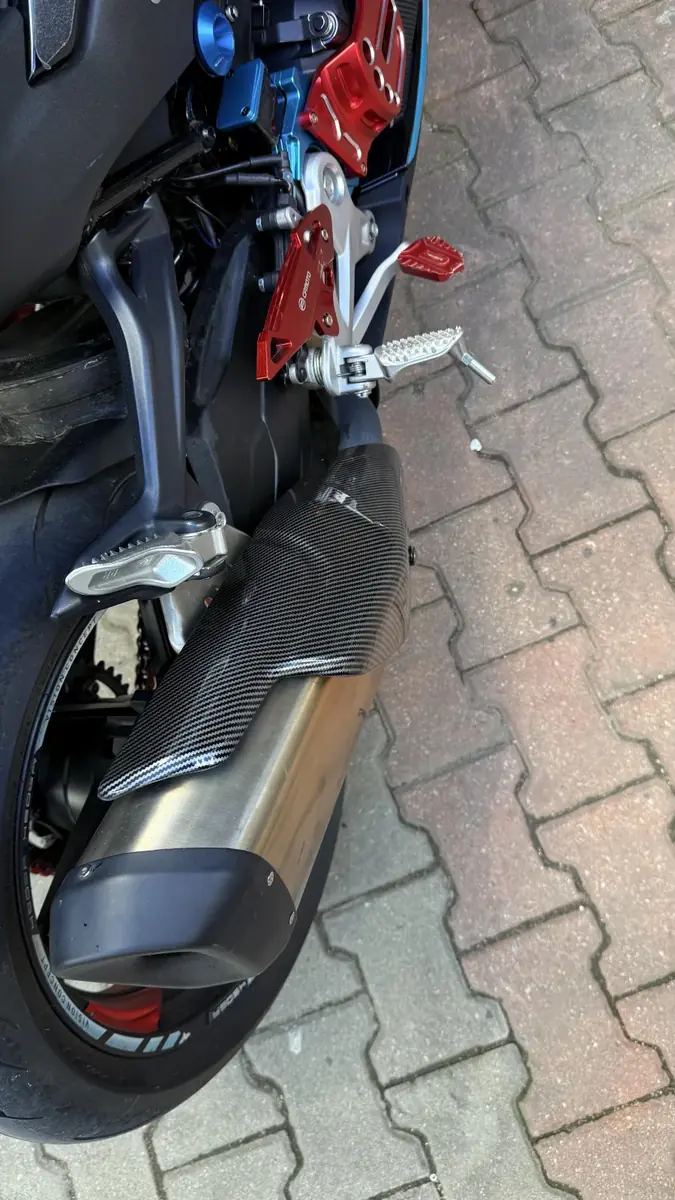 Cfmoto 450sr eksoz üzeri karbon desen kapak - ek görsel